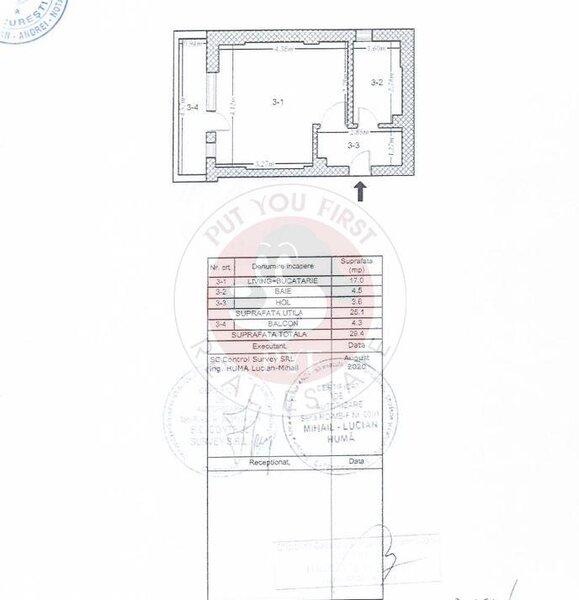 Parc Humulesti | Garsoniera | 29mp | Decomandat |  B12164